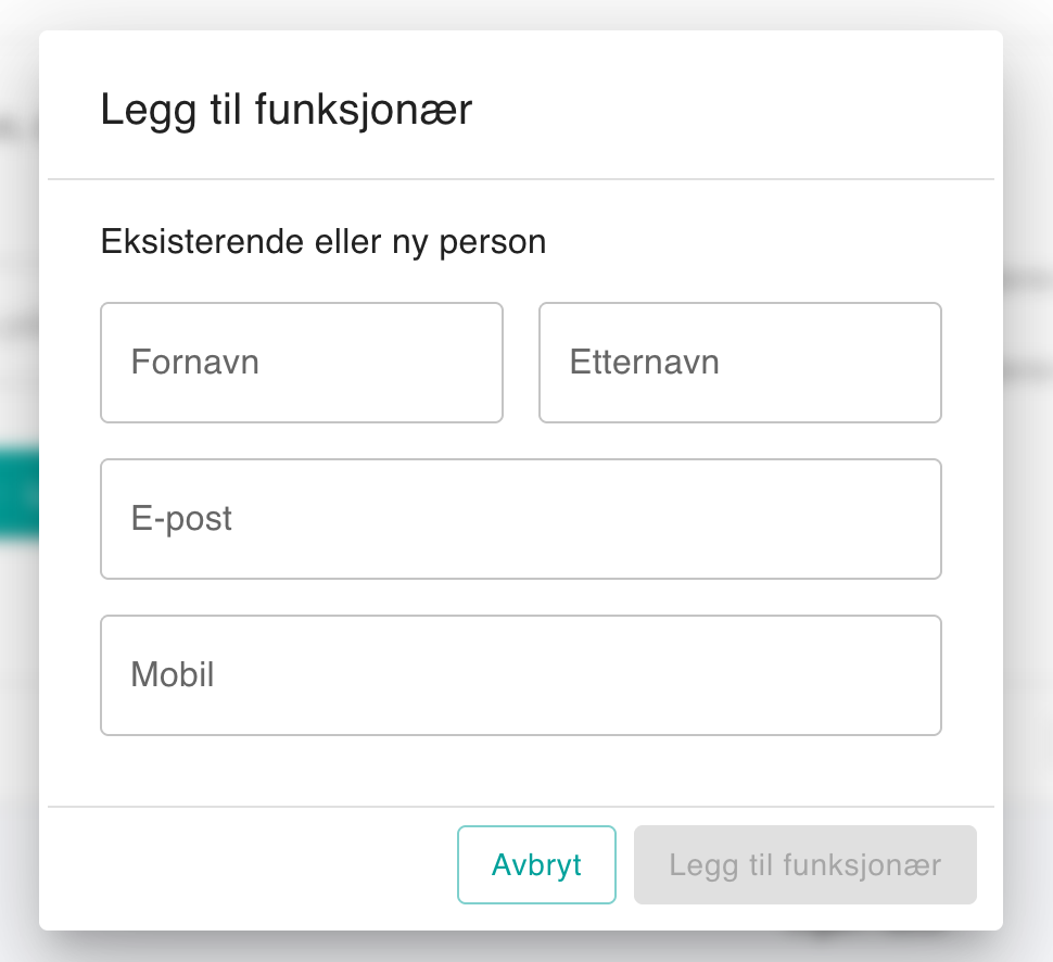 Dialogen Legg til funksjonær
