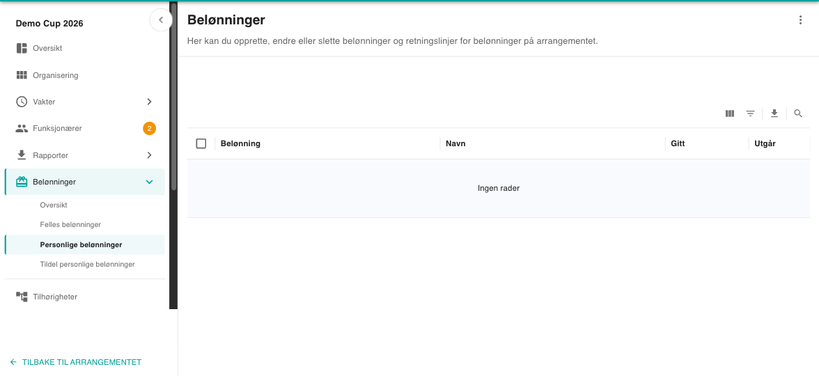Personlige belønninger