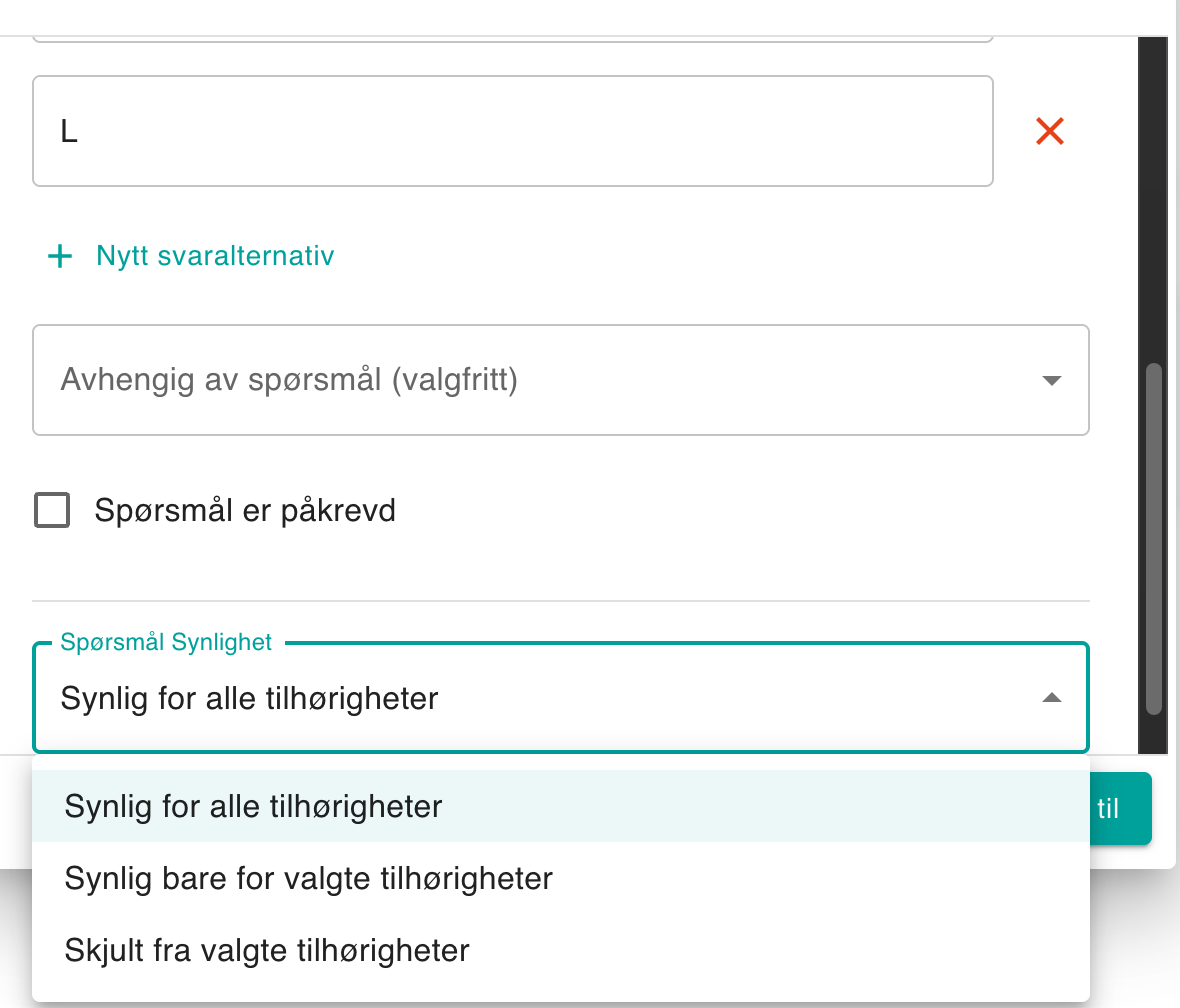 Valg for synlighet